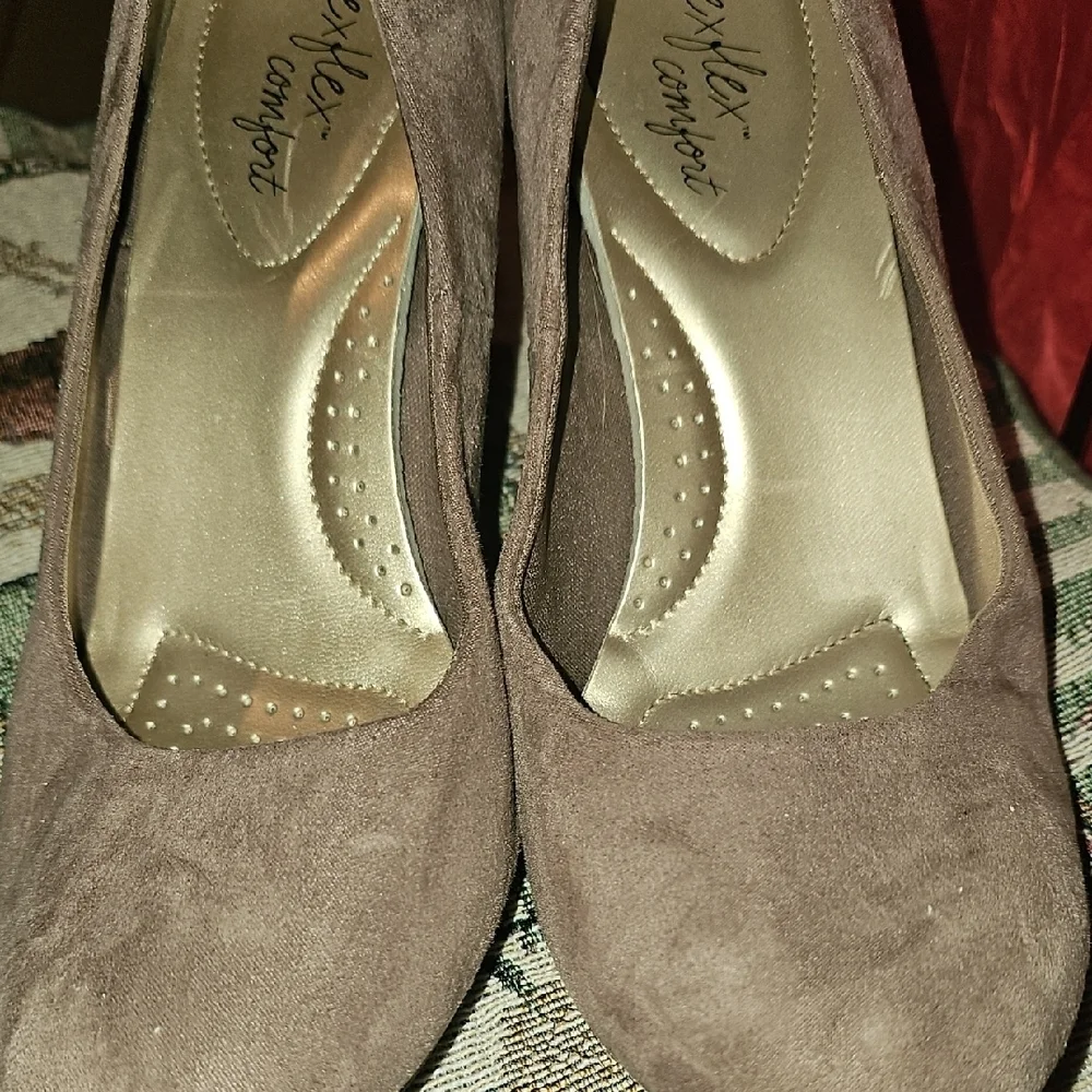 Dexter Dex Flex Women's Tan/Mauve Wedge Shoes Size 8